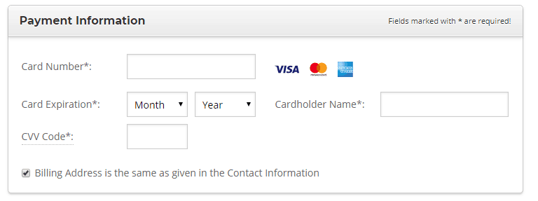 enter card details to make payment